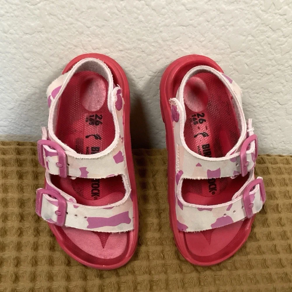 Birkenstock Rio Kids EVA Sandals Pink Camo Size 35 EU Youth 26 US C8